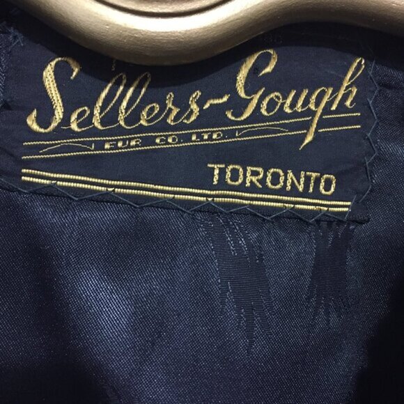 VINTAGE SELLERS-GOUGH TORONTO PERSIAN LAMB CURLY COAT MINK COLLAR SIZE S - Picture 10 of 10
